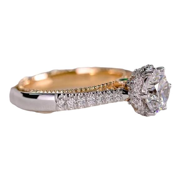 Rose Gold Red White Round Cubic Zirconia Embellished Solitaire Size 5 6 7 - Picture 4 of 13